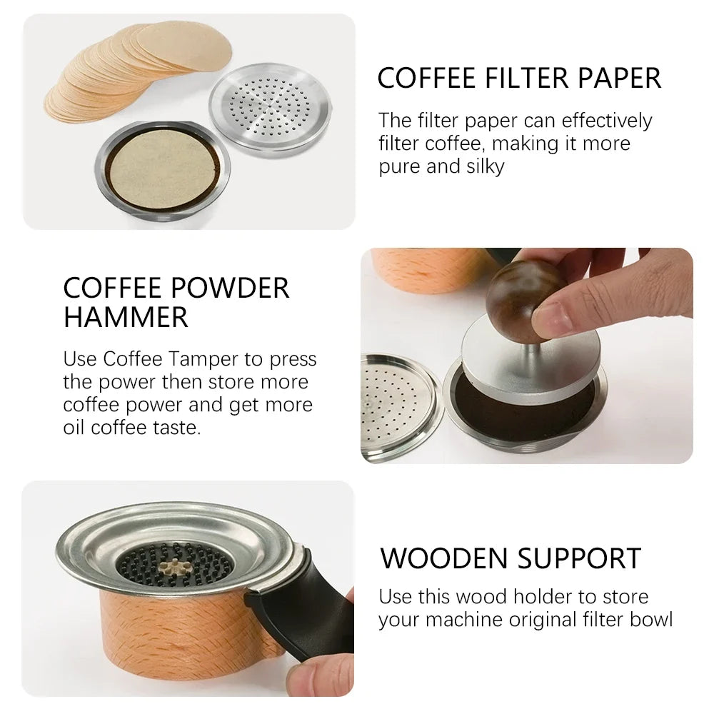 Refillable Coffee Pod Compatible With Senseo Espresso Machine Coffee Filter Paper Stainless Steel Reusable Coffee Capsule