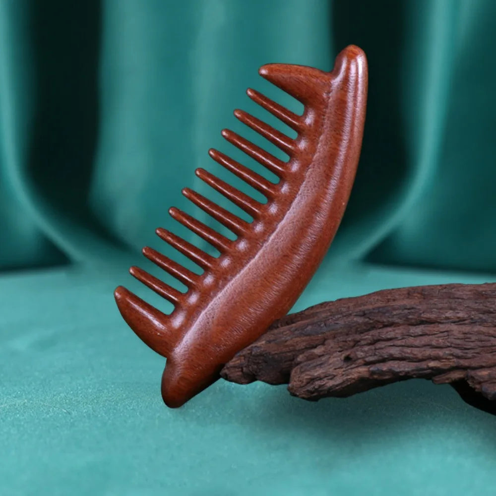 Sandalwood Body Meridian Massage Comb Wide Tooth Anti-static Tool Wood Massage Comb Animal Shaped Meridian Combs Health Care