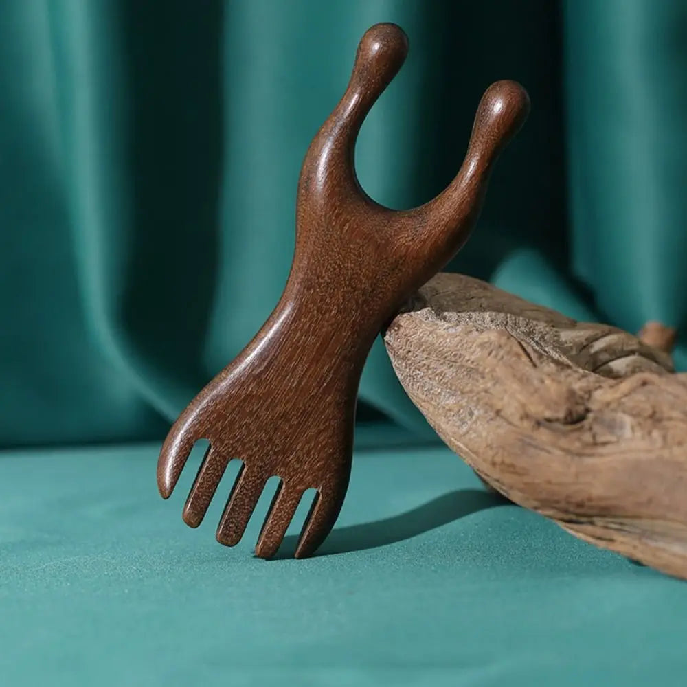 Sandalwood Body Meridian Massage Comb Wide Tooth Anti-static Tool Wood Massage Comb Animal Shaped Meridian Combs Health Care
